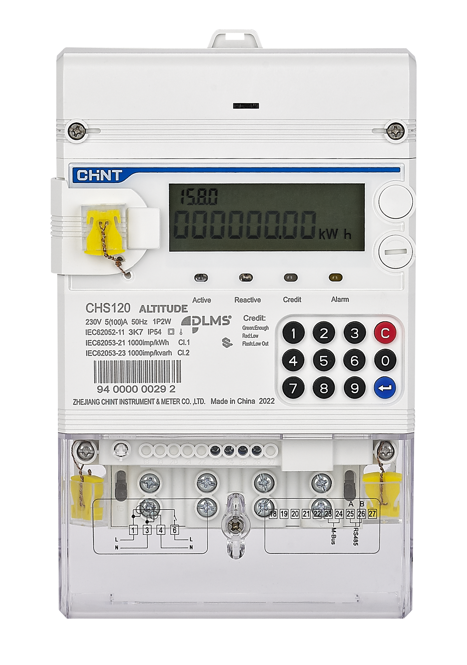 CHS 120 with keypad -Singal Phase Meter-Studio Image-6